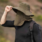 Fisherman's hat, male sun hat, summer outdoor quick drying sun hat, fishing breathable sun hat, female face mask hat