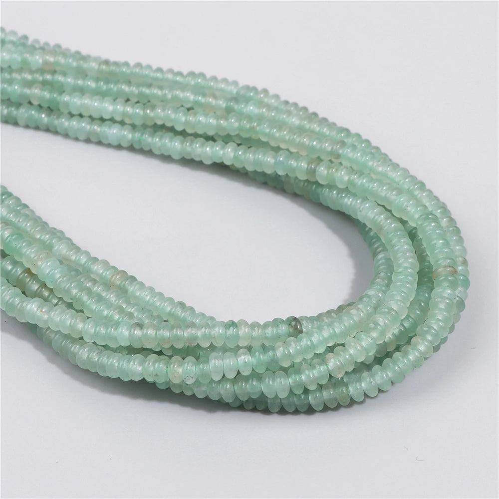 Natural Flat Round Stone Beads Abacus Shape Jaspers Quartzs Gems Beads For DIY Necklace Earrings Jewelry Making Accessori 2*4mm