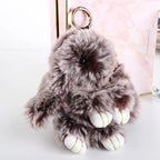Fluffy Bunny Plush Keychain Cute Rabbit Bag Charm