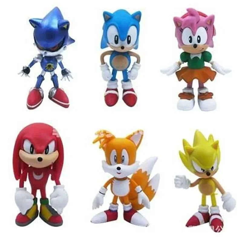 Sonic Figures 6PCS Set – Shadow, Tails & Character Collectible Toys