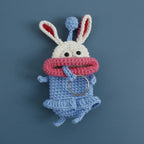 Funny Fruit Sausage Mouth Crochet Keychain Key Holder
