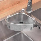Stainless Steel Triangle Sink Drain Basket – Food Filter Organizer Rack