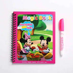 Frozen Disney Kids Puzzle Graffiti Painting Book Mickey Mouse Cars Sofia Princes Cartoon DIY Magic Watercolor Painting Gifts