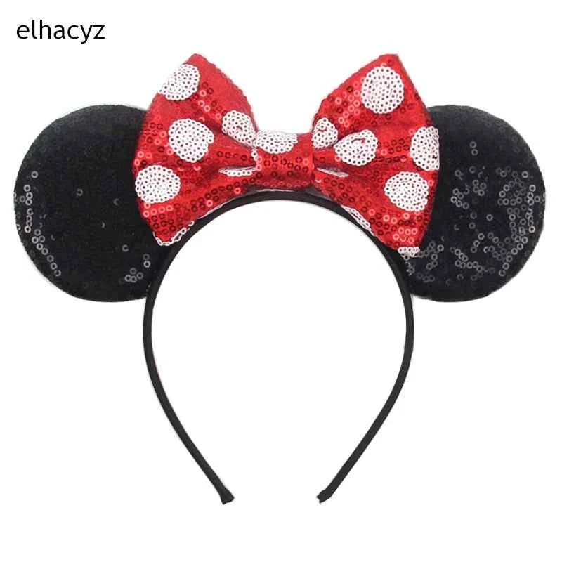 2026 Chic Embroidery Sequin Ears Headband Classical DOT Bow Hairband For Girls Women Party Head Wear Kids DIY Hair Accessories