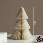 Paper Christmas Tree Ornaments 3D Honeycomb Christmas Tree Decorations Folded Paper 2026 Xmas New Year Desktop Arrangement Decor
