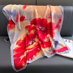 Spring Scarf Women's Luxury Design Polyester Material Smooth Scarf Soft Shawl Beach Scarf
