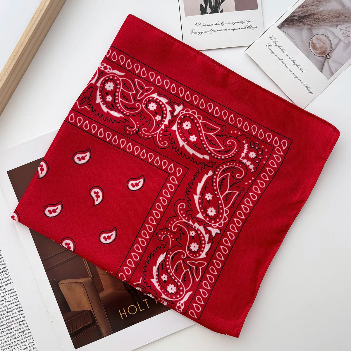 Unisex Men Women Bandana Hairband Cowboy Mens Biker Sports Headwear Wrist Hairwrap Paisley Head Wrap Square Scarf