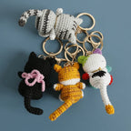 Exquisite Kitten Crochet Keychain Cute Cat Bag Charm