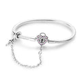 Original 925 Silver Bracelets Four Leaf Clover Butterfly Heart Bracelet Fit DIY Charms Beads Fashion Jewelry 17-20CM