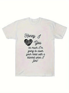 Unique I Love To Fart Graphic Print Crew Neck Short Sleeve  T-Shirt for Men - Comfortable Breathable and Fashionable Casual Wear
