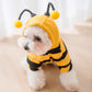 Bee Dog Hoodie – Halloween & Winter Pet Costume for Cats and Small Dogs
