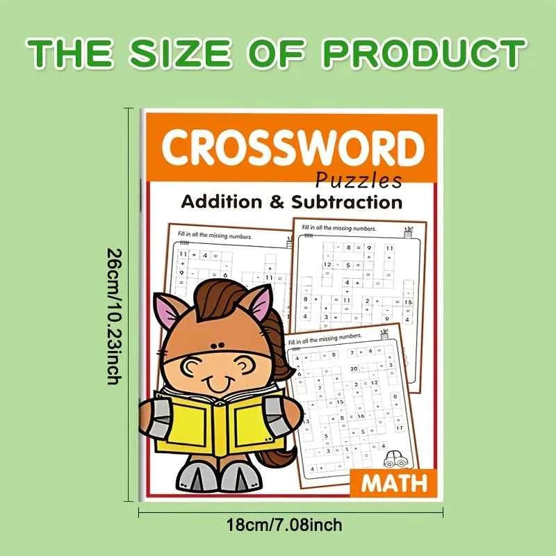 Children's Math Exercise Books, Addition and Subtraction Practice Books, Early Education Learning Workbooks, Math Improvement Tools, Children's Math Crossword Toys, Educational Books, Christmas, Birthday, Halloween Gifts