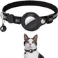Cat AirTag Holder Collar – Adjustable Reflective Breakaway Kitten Collar with Bell & Waterproof AirTag Case