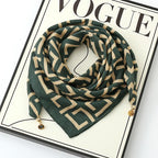 Luxury Magnetic Buckle Silk Scarf Women Print Square Scarf For Autumn Winter Warmth And Cold Resistance Fashionabl Scarves