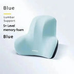 Memory Foam Lumbar Back Cushion for Car Office Gaming Chairs and Postpartum Waist Support Multi Functional Pain Relief Pillow