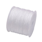 50Yds 0.8mm Crafts Nylon Cord For Jewelry Making Beading Braided Nylon Satin String for Bracelets Rattail Trim Chinese Knot