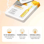 10pcs SADOER 24K Gold Vitamin C Hyaluronic Acid Face Mask Facial Moisturizing Firming Hydrating Facial Masks Skin Care Products