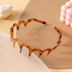 Korean Women Hair Comb Non-Slip Headband Plastic U Shape Hair Hoops Fixed Teeth Fluffy Top Hair Bands Headwear Hair Accessories