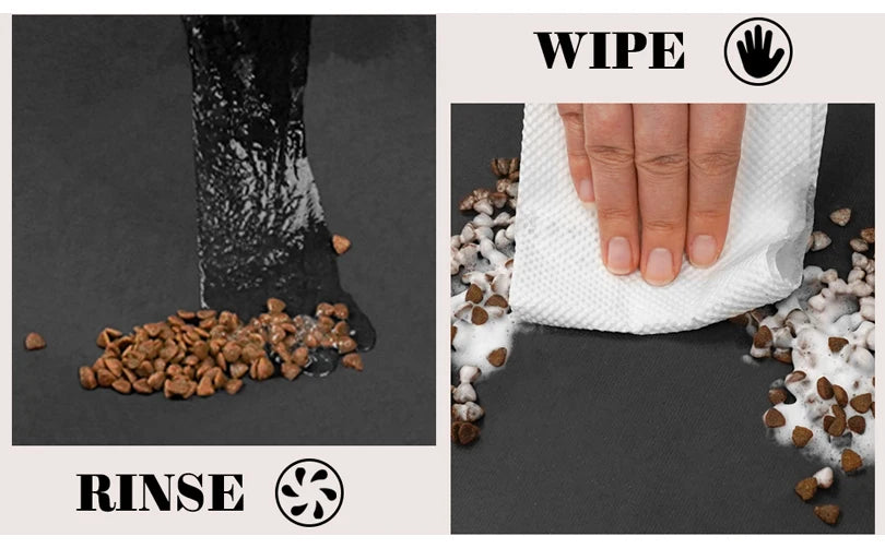 Pet Feeding Mat-Absorbent Pet Placemat for Food and Water Bowl, with Waterproof Rubber Backing, Quick Dry Water Mat for Dog Cat - WTN Essentials 