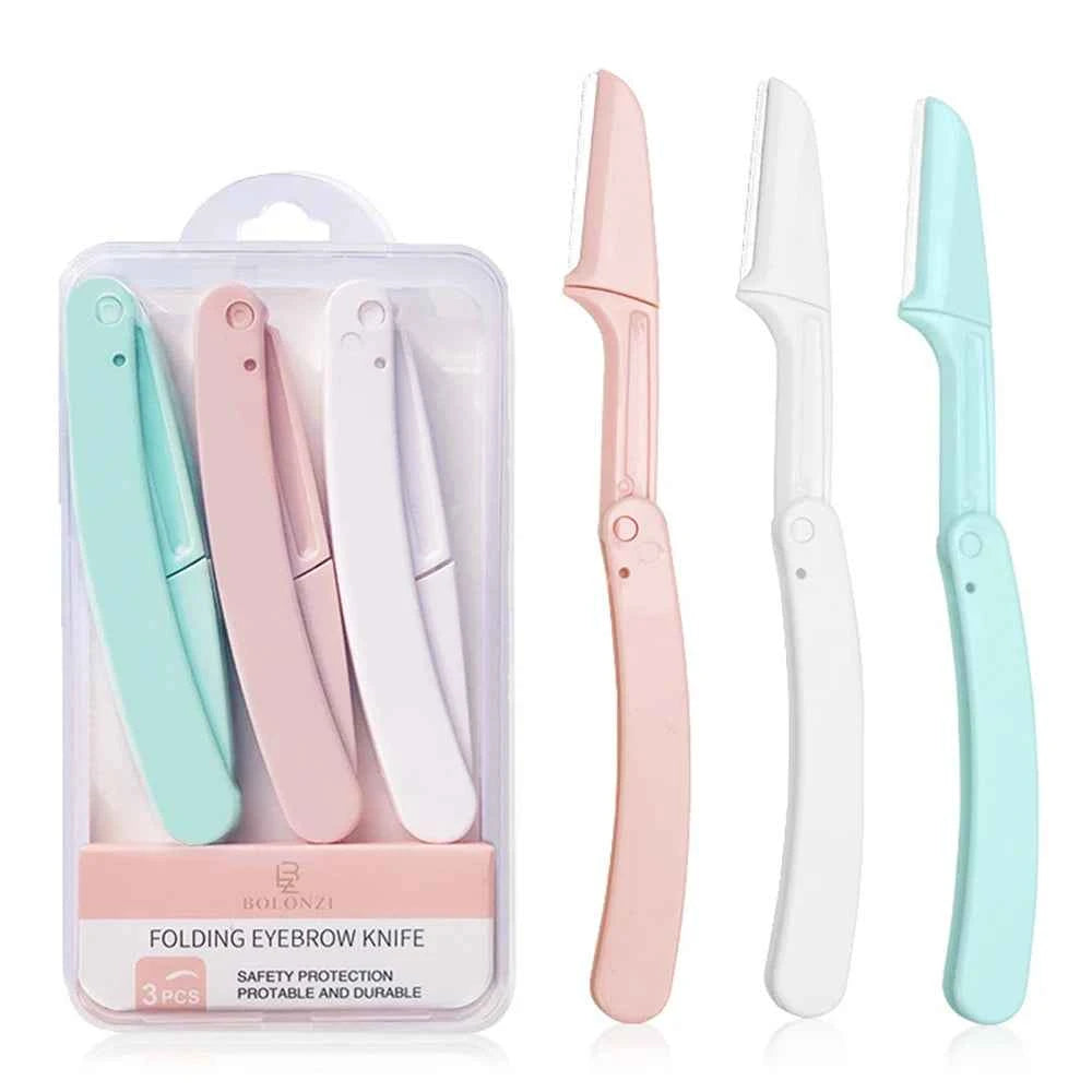 3/5pcs Eyebrow Epilator Sets for Women Makeup Beauty Eyebrows Hair Removal Styling Tool Steel Blade Facial Sourcil Razor Trimmer