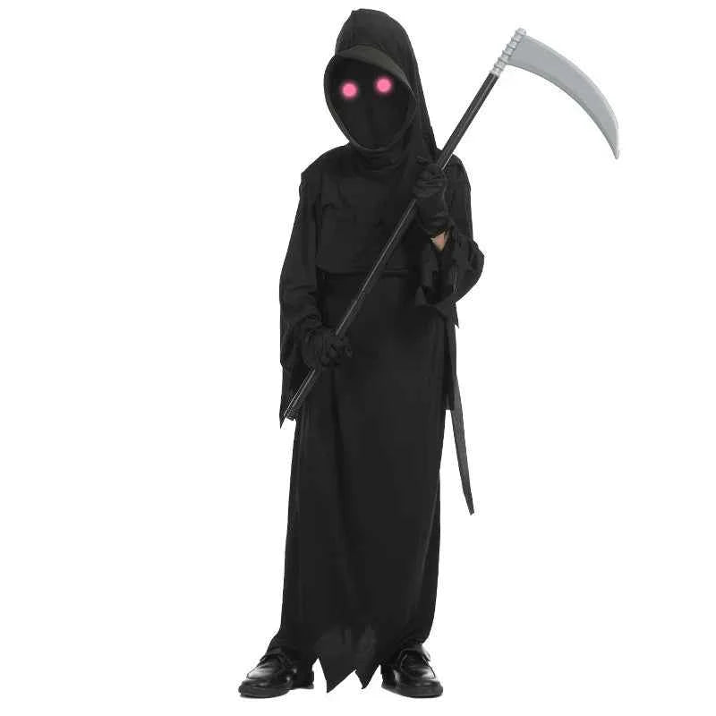 Kids Grim Reaper Costume – Skeleton Glow Halloween Outfit