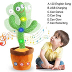 Talking Cactus Baby Toy Dancing Cactus Repeats What You say for Kids with English Songs Dancing Toy for Gift Toddle Girls Boys
