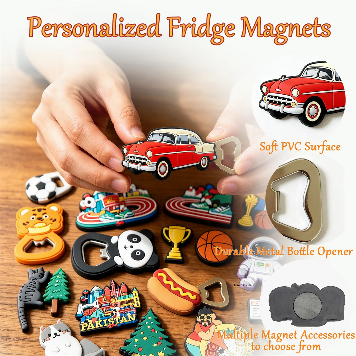 Custom PVC Fridge Magnets Wholesale Personalized Rubber Refrigerator Magnets for Company Logo Gifts Tourist Souvenirs MOQ 50PCS
