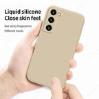 Case For Samsung Galaxy S26 S24 S23 S22 S25 Ultra S24 FE A57 A56 A55 A16 A17 5G S25 Edge Shockproof Liquid Silicone Phone Cover