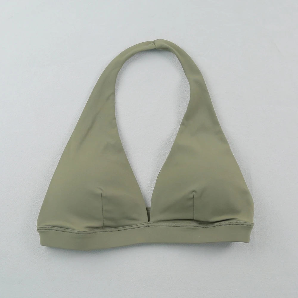 Women's V-neck Hanging Neck Cool Yoga Underwear Fitness Running Breathable Sexy Bra