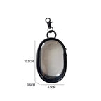 New Portable Clear Figure Display Keyring Bag Waterproof PVC Oval Hanging Blind Box Storage Bags Keychain Organizer Case