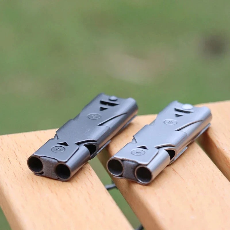 150dB Double Tube High Decibel Survival Whistle Outdoor Emergency Rescue Tool