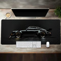 Large Gaming Mouse Pad with White Sports Car Extended Desk Mat
