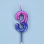 Happy Birthday Cake Decorated Interstellar Digital Colorful Candle Children's Delicate Candy Color 0-9 Number Candle Party Decor