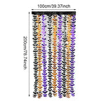Halloween Pumpkin Bat Spider Fringe Backdrop – Spooky Party Decor