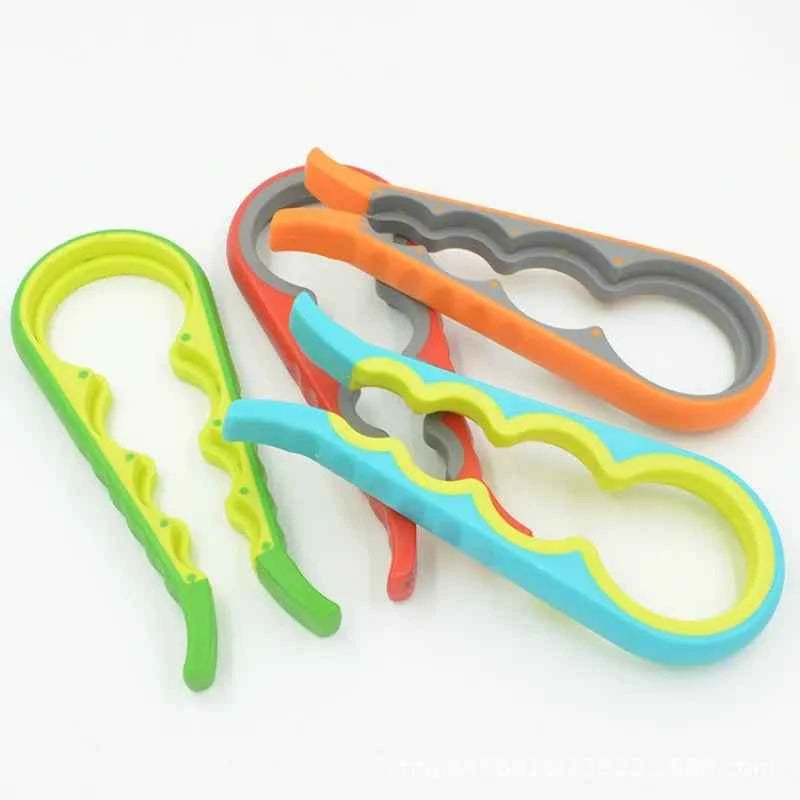 Jar Opener Easy Grip Wrench 4 in 1 Handy Save Strength Can Beer Bottle Cap Openers Lid Twist Off Tools Portable Kitchen Gadgets