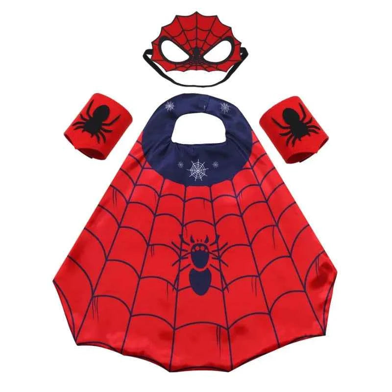 Kids Spider Superhero Cape & Mask Costume Set