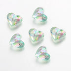 20pcs Acrylic Heart Beads Transparent Loose Spacer Beads for DIY Jewelry Making Pendants Neaklace Bracelet Needlework Material