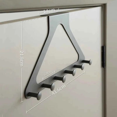 Clothes Hooks Behind The Door，PunchFree ，Traceless Hanger for Coats, Hats, Bags, and More，Over the Door Storage Organizer Hanger