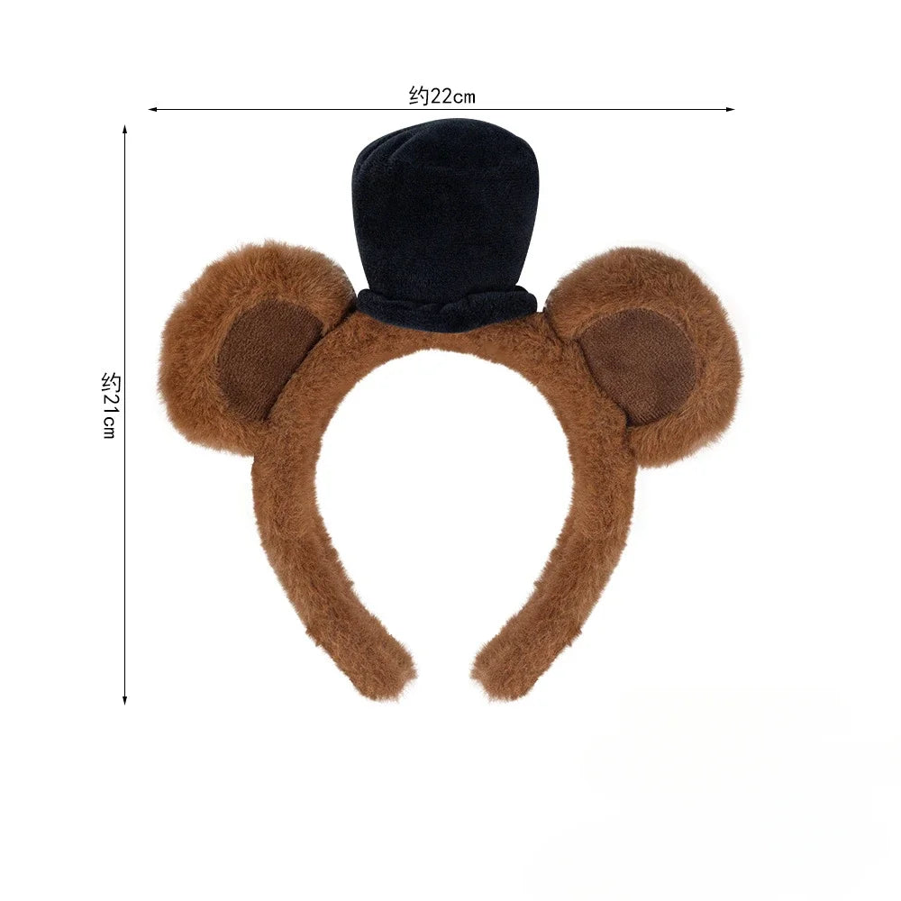 Cute Bear Ears Headband Halloween HairBand Animal Costume Children Adult Party Accessories for Halloween Cosplay