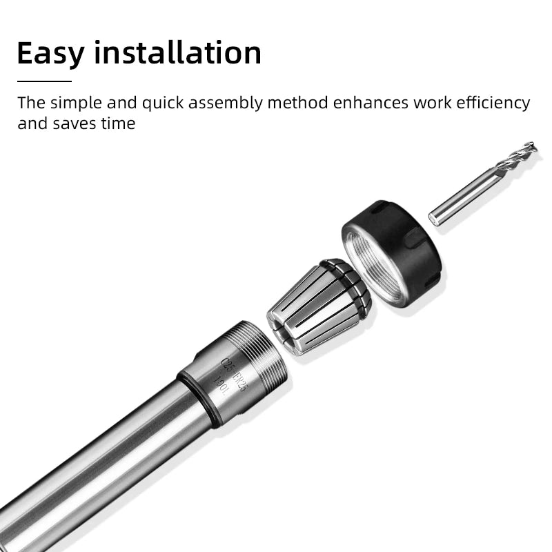 ER Extension Rod C6 C8 C10 C12 C16 C20 C25 C32 ER8 ER11 ER16 ER20 ER25 Extension Rod Tool Holder Bracket Tool Collet 100 150 200