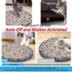 Interactive Cat Toys Ball Cover Set Fast Rolling in Pouch Hide and Seek Kitten Toy Motion Activated Interactive Cat Toy Indoor