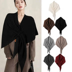 Autumn&Winter NEW Women's Neck Wrap Wool Blended Triangular Shawl Female Thickened Knitted Warm Shoulder