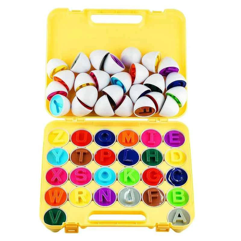 Matching Eggs Easter Toy Montessori Colors Shapes Recognition Kids Educational Color Sorting Toy for Toddlers STEM Egg Toys Gift