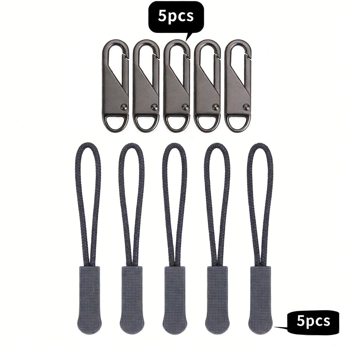 10/20Pcs Replacement Zipper Pulls Cord Extender for Backpacks Jackets Luggage Purses Handbags