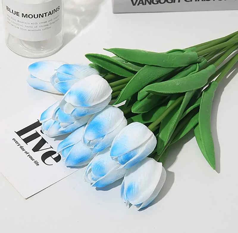 3/5/10/15/20pcs Tulips Artificial Flowers Real Touch Flower Bouquet Tulips Fake Flower for Wedding Home Decoration