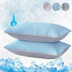 Summer Cooling Pillowcase Solid Color Ice Bean Bean Pillowcase Cool Feeling Air Conditioning Cover Washable  (No Pillow) 48x74cm