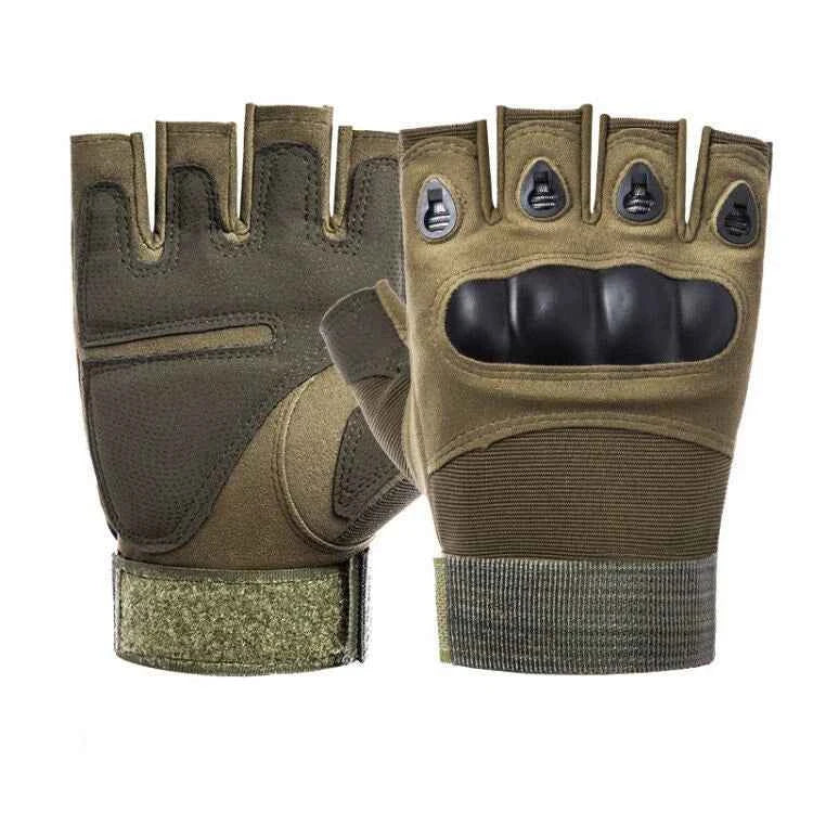 Outdoor  Fingerless Gloves Hard Knuckle Paintball Airsoft Hunting Combat Riding Hiking  Half Finger Gloves
