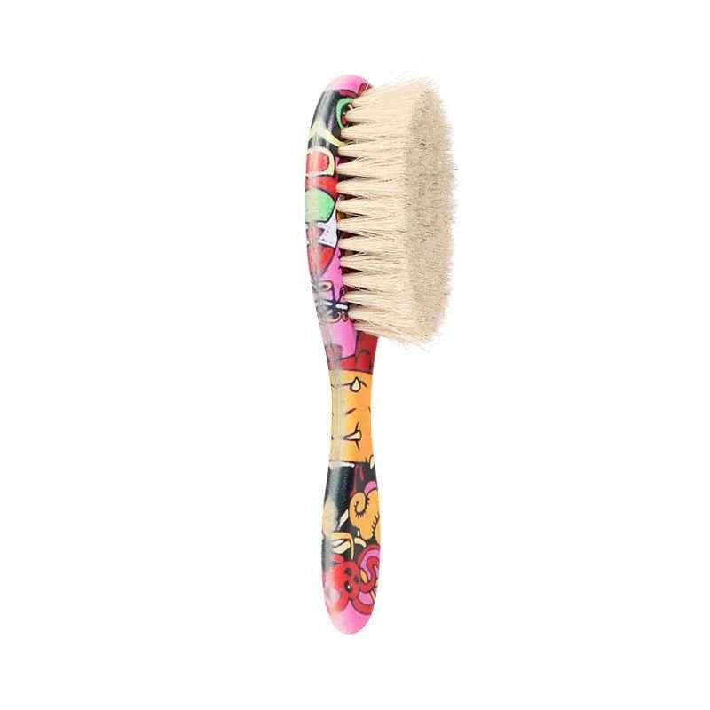 New Professional Barber Hair Cleaning Brush Men Horse Hair Bristle Beard Brush Hairdressing Neck Duster Broken Hair Remove Tools