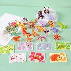 30 Pcs Mini Animal DIY Jigsaw Puzzle Toys Kids Gifts for Classroom Rewards Birthday Party Baby Shower Pinata Filler