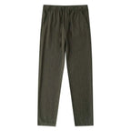 Casual Cotton Linen Chino Pants Men Wide Leg Lightweight Baggy Cotton Sweatpants Male Sport Jogger Straight Work Trousers